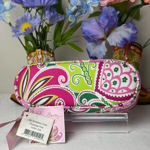 NWT Vera Bradley Pinwheel Pink Sunglass Case Glasses Case Rare